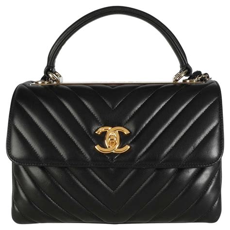 chanel trendy cc chevron black